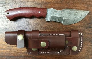 Damascus Tom Brown Jr.  Tracker Style Wsk Knife Bushcraft Survival Leather Sheath