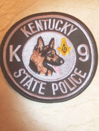 Kentucky State Police Ksp Canine K9 Masonic Mason Shoulder Patch