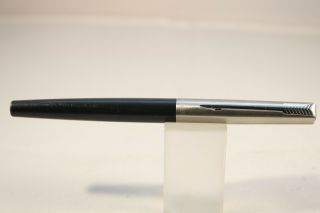 Vintage (1998) Parker 15 Demonstrator Fine Fountain Pen,  Black with Chrome Trim 3