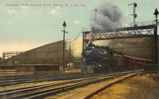 C22 - 0094,  Passenger Train,  Union Station,  St.  Louis,  Mo. ,  Postcard.