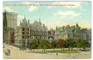 York City Nyc - Vanderbilt Mansion - 5th Avenue & 59th Street - Postcard Manhattan