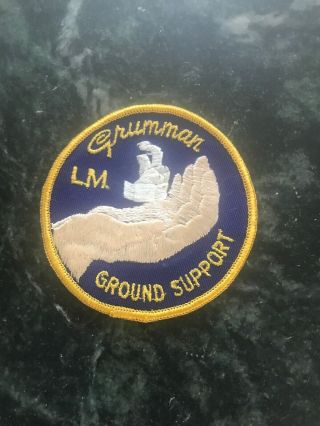 Grumman Ground Support Logo Uniform Patch Vtg 3” Rare Orig Retro 70s