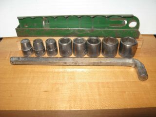 Vintage Indestro No.  350 1/4 " Hex - Drive Socket Set With 7 Sockets 5/32 To 5/8