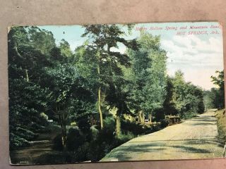 Hot Springs Arkansas Vintage Postcard Happy Hollow Spring And Road Circa 1908