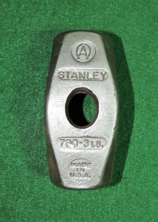 Vintage Rare Atha Stanley 780 - 3lb Hamer Head Blacksmith Tool - N -