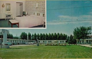 Vtg Multi - View Old Cars Restwell Motel Hwy 3 Farmington Minnesota Mn Postcard