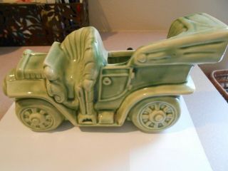 Vintage 1950s Mccoy Buckingham Ceramics Green Planter Tv Lamp Light Car Auto