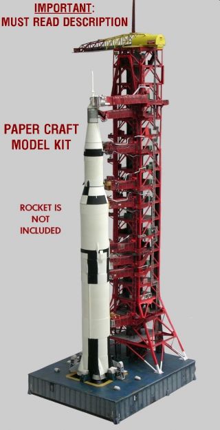 Launch Umbilical Tower Lut Craft Model For Monogram,  Airfix 144 Saturn V Pls.  Read