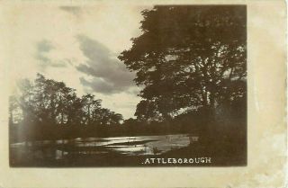 Rp Attleborough Floods Norfolk Real Photo Posted 1903