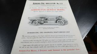 Ahrens Fox Bulletin No 123 Fire Fighting July 1 1920