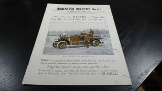 Ahrens Fox Bulletin No 120 Fire Fighting November 1 1918