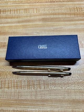 Cross Classic Pens (3) 1 Chrome And 2 Gold Filled,  Vintage,  USA Made 4