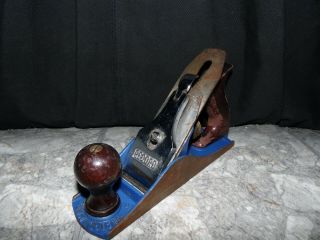Vintage Record Wood Plane No 04 Made In England Blue Marples
