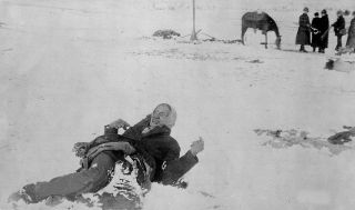 Large Photo Big Foot,  Leader Of The Sioux Dead In Battle At Wounded Knee 1890