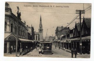 Zealand,  Christchurch,  Colombo Street (looking South),  Tram
