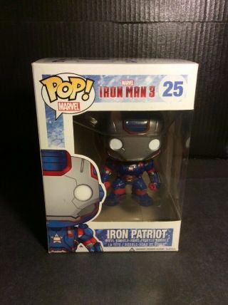 Iron Patriot Iron Man 3 Marvel Funko Pop Vaulted Retired With Protector