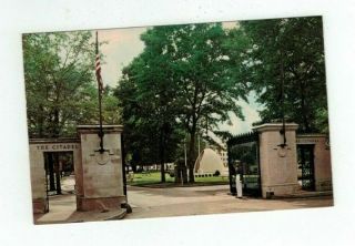 Sc Charleston South Carolina Vintage Post Card Lesesne Entrance Gates To Citadel