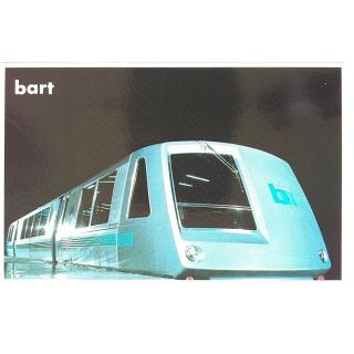 Vtg Bart Railroad Bay Area Rapid Transit System Litho Postcard Oakland,  Ca