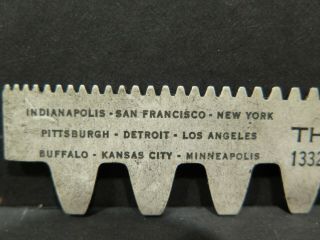 VINTAGE THE OHIO GEAR CO.  ADVERTISING GEAR TOOTH GAUGE PITCH BUSINESS CARD TOOL 4