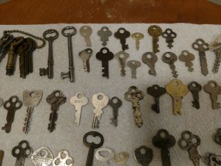 72 Vintage/Antique Cabinet Keys Pad lock Skeleton and more mixed salvage 3