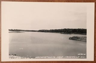 Rppc Postcard,  Washington County Lake,  Nashville Illinois