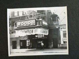Vtg Photo Woods Theatre 54 W Rudolph Chicago Marquis Champion 1949 Kirk Douglas