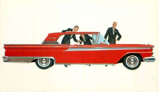 Advertising Postcard 1959 Ford Galaxie Town Sedan