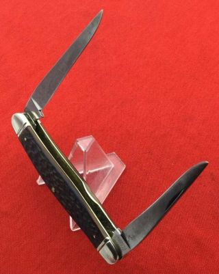Vintage JOHN PRIMBLE BELKNAP HDW & MFG CO Muskrat Pocket Knife c.  1940 - 1968 Bone 7
