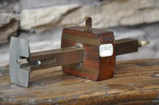 Vintage Stanley Wood Scribe Gauge - Marking Carpenter Tool Antique Pat 1892 Old