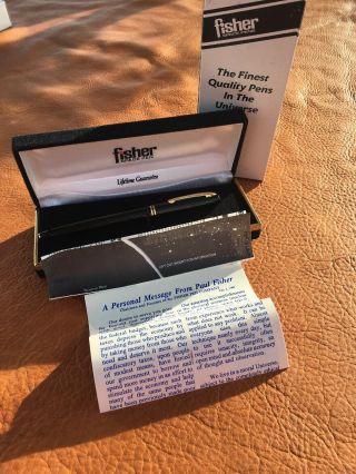 Vintage Fisher Space Pen Nasa Gas Plug Thixotropic Ink Black