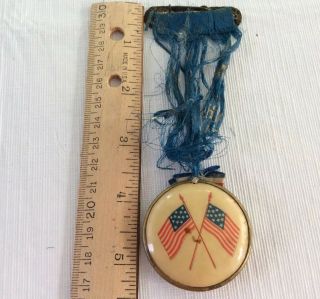 HTF McKinley And Hobart Badge Button Ribbon Inauguration 2 Sided Celluloid Pin 3