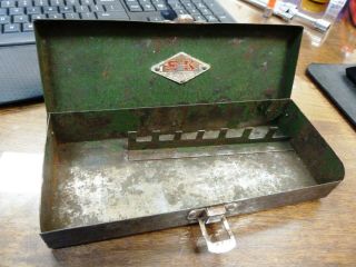 Vintage Sk S - K 3/8 " Drive 7 - Pc Socket Set Box With Tray,  Fine