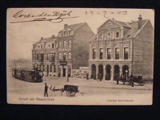 1903 Maastricht Tram Station Glons - Maeseyk Netherlands Postcard