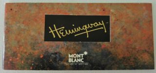 Montblanc Ernest Hemingway Limited Edition International Service Certificate