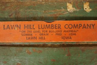 Vintage Lawn Hill Lumber Company Lawn Hill Iowa Advertising Level,  Seed Feed 2