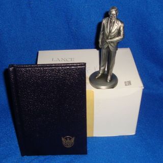 Lance Fine Pewter American President Figurine John F.  Kennedy With Box/book