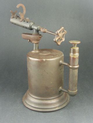 Vintage Blowtorch HOT BLAST No.  215,  The Turner Brass Sycamores Ill U.  S.  A. 5