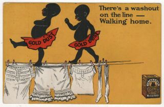Gold Dust Twins Fairbanks Pc Postcard Black Americana African American