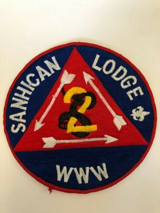 Sanhican Lodge 2 J4c Oa Jacket Patch Order Of The Arrow Boy Scouts