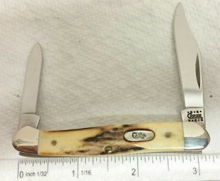 Case Xx 52109x Mini Copperhead Knife,  2000,  Burnt Deer Stag Handles