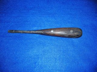 Vintage Wood Handle Inlaid Screwdriver 7 3/4 " Inches Detailed Pictures Look