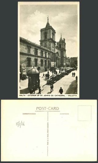 Malta 1936 Old Rp Postcard St.  John 