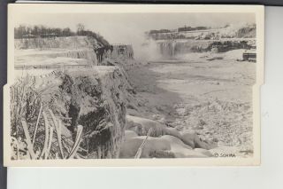Schira Real Photo Postcard Niagara Falls In Winter Niagara Falls Ny 079