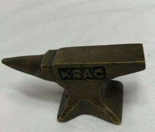 Antique Solid Brass Miniature Blacksmiths Jewelers Anvil Paperweight