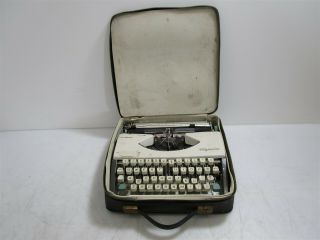 Vintage Olympic Typewriter In Carrying Case & Repair