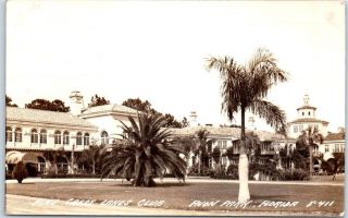 Avon Park,  Florida Rppc Real Photo Postcard Pine Crest Lake Club " 1942 Cancel