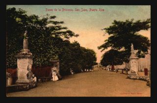 Puerto Rico Circa 1910 Picture Postcard - Paseo Princesa San Juan - Z17257