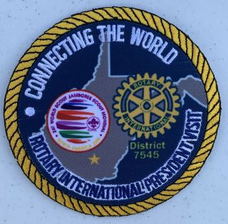 2019 World Scout Jamboree Rotary International President Visit Patch Badge