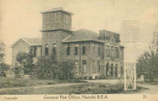 Postcard Nairobi General Post Office Nairobi B E A.  Africa