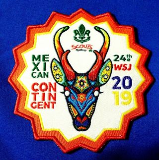 24th 2019 World Scout Jamboree Official Wsj Mexico Contingent Large Badge Patch